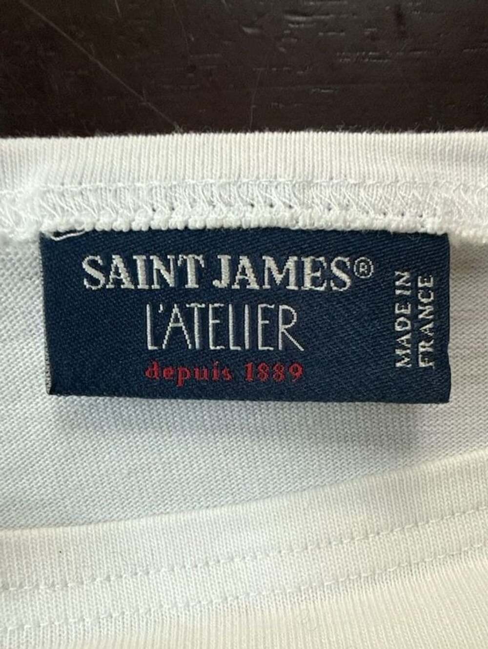 Saint James L'Atelier Made In France Striped Long Sleeve Boatneck Shirt - Picture 7 of 12